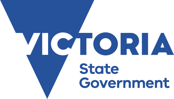 Victoria State Government logo blue PMS 2945